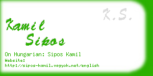kamil sipos business card